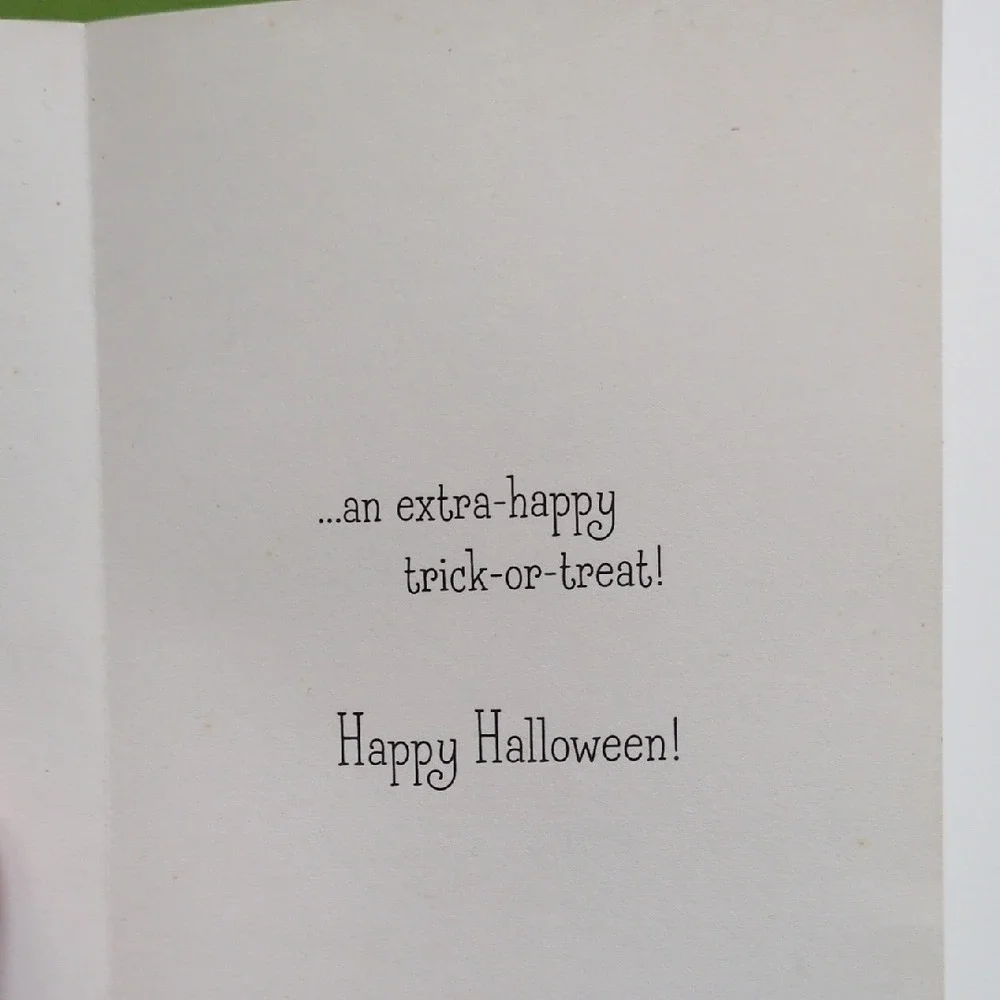 Vtg 80s Ambassador Halloween Greeting Card Black Cat Princess Trick or Treating‎